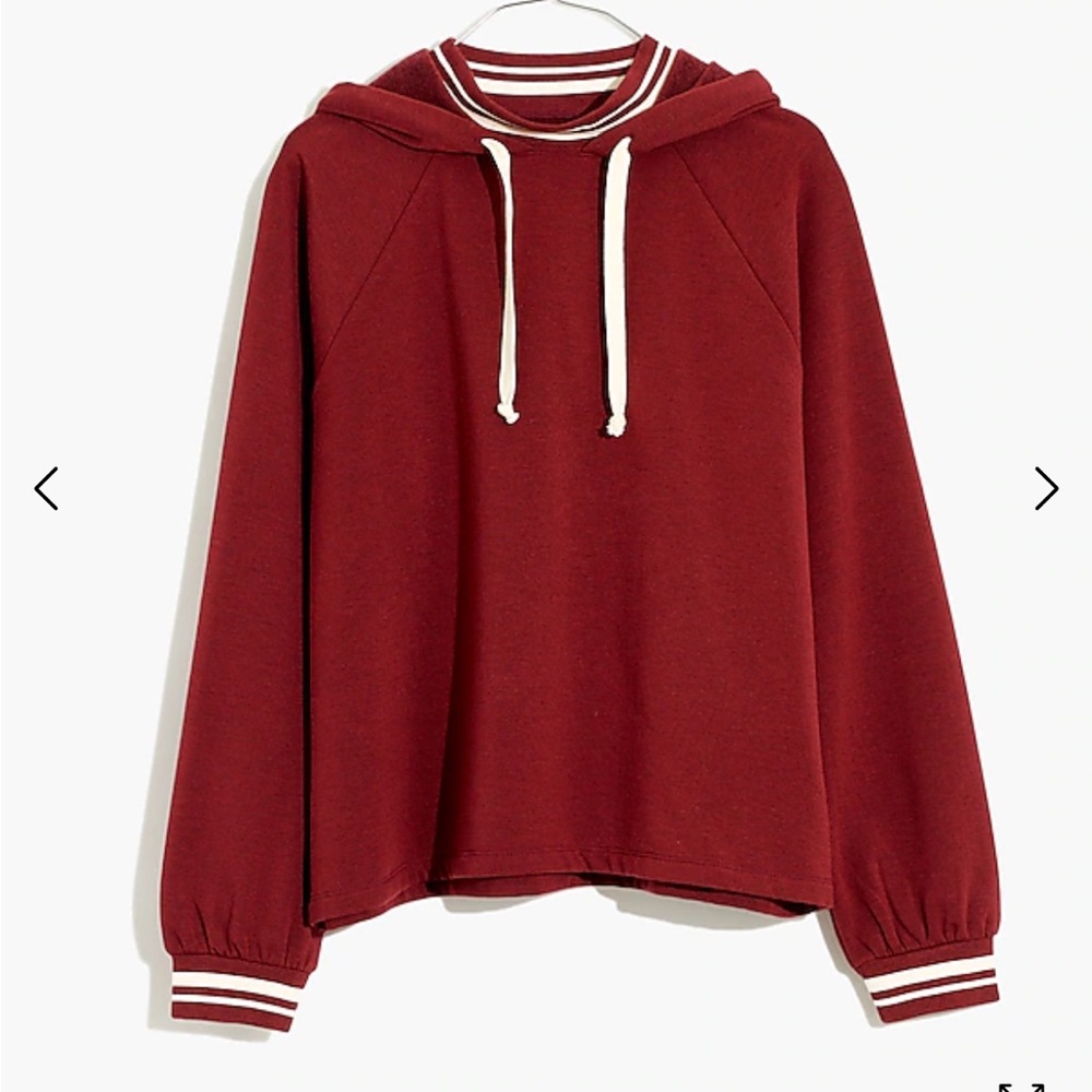 MWL Superbrushed Easygoing Hoodie Sweatshirt: Striped-Trim Edition